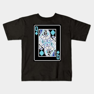 Queen of Diamonds Pixel Art Bright Negative Mode Kids T-Shirt